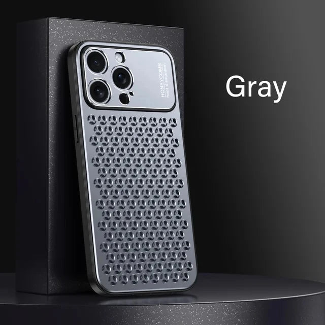 Aluminum Alloy Phone Case For iPhone 16 Pro Max 15 14 13 Metal Breathable Back Cover Caseverse