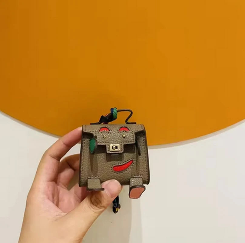 Mini Tiny PU Leather Handbag Decoration Pendant Bag For Airpods 4 3 2 Pro 2 For Galaxy Buds 3 3Pro 2 2Pro/Buds FE Headphone Case
