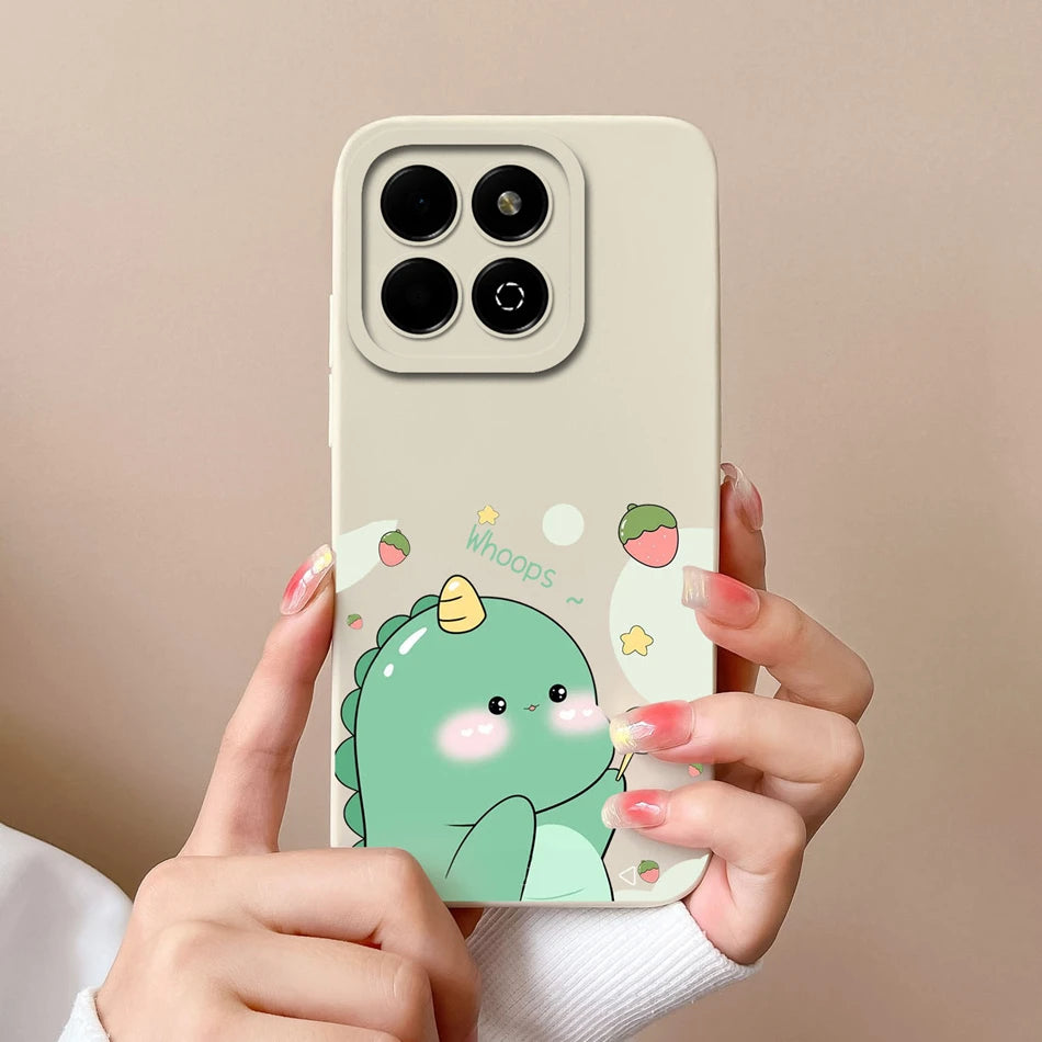 Case For Honor X6B Phone Back Cover Cute Avocado Soft Comfortable Liquid Silicone Camera Protection Anti Drop Bumper Capa Funda - Caseverse