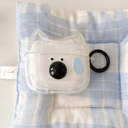 Ins 3D puppy funny dog cartoon wireless bluetooth charging box for apple airpods 1 3 pro 2nd 2 4 relif earphone case Caseverse