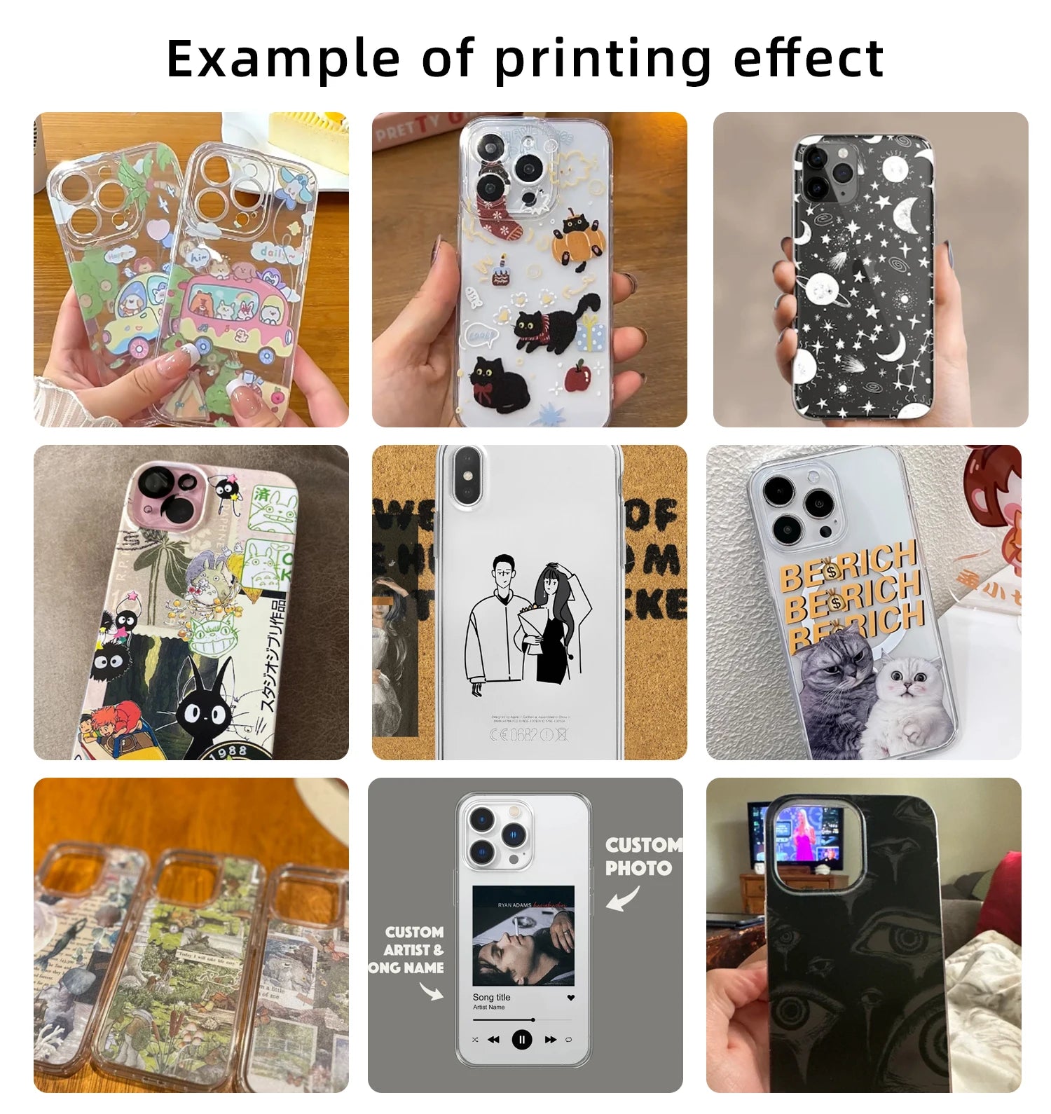 Customized transparent Soft Phone Case for iPhone 16 15 14 13 12 Pro Max Plus Hard or Soft Cover Personalized Design DIY Photo Caseverse