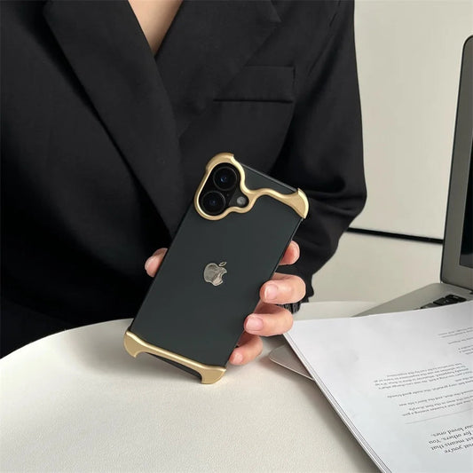 Luxury Aluminum Metal Bumper Arc Phone Case For IPhone13 14 15 16 Pro Max 16Pro Plus Urban Pulse Ultra Lightweight Phone Cover Caseverse