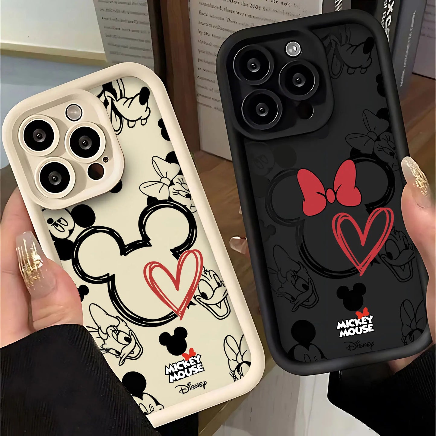 Mickeys Minnies Yk2 Red Cute Phone Case for IPhone 16 15 14 13 12 11 Pro Max Mini XR XS X 7 8 Plus Soft TPU Back Cover - Caseverse
