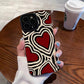 Fashion Romantic Love Hearts Phone Case For iPhone 13 16 14 15 Pro Max Plus 11 12 Mini XS X XR Soft Silicone Stripes Back Cover - Caseverse