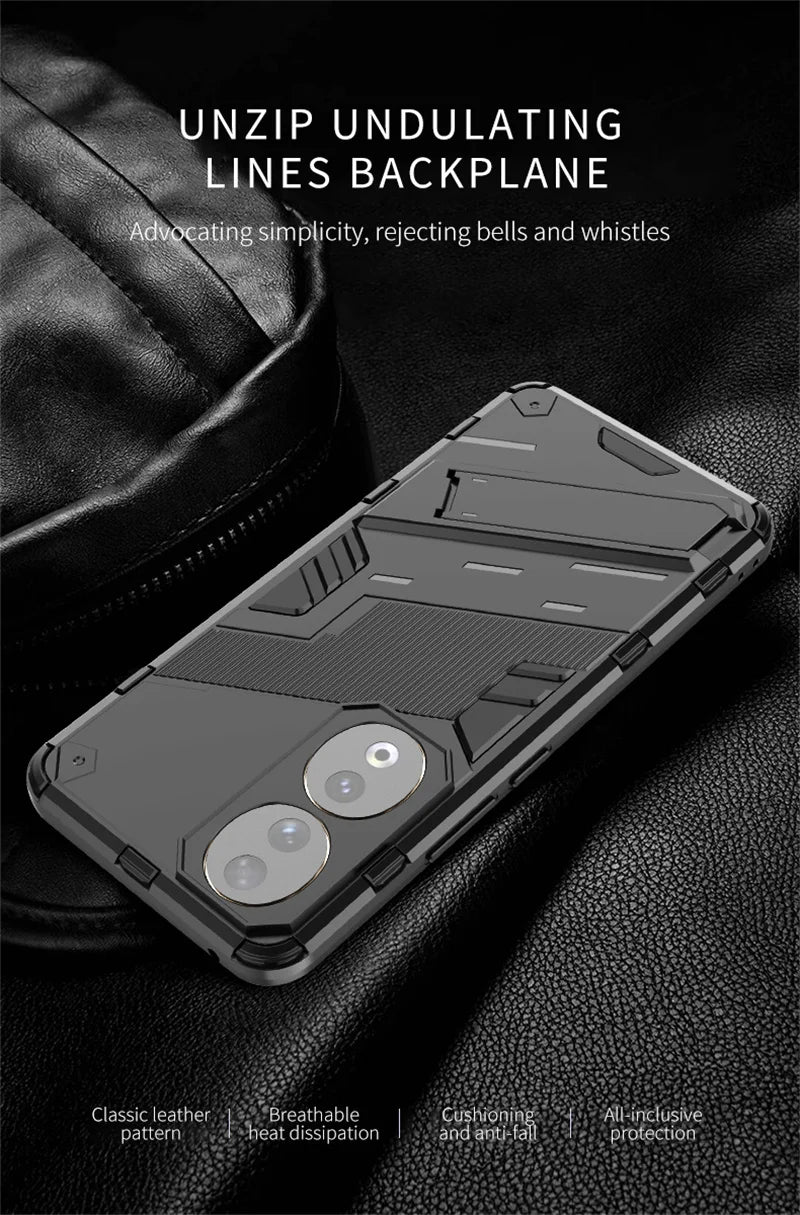 For Honor 90 Case Shockproof Rugged Hard PC Armor Phone Cases For Honor 90 Pro Honor90 Lite Car Magnetic Holder Stand Back Cover - Caseverse
