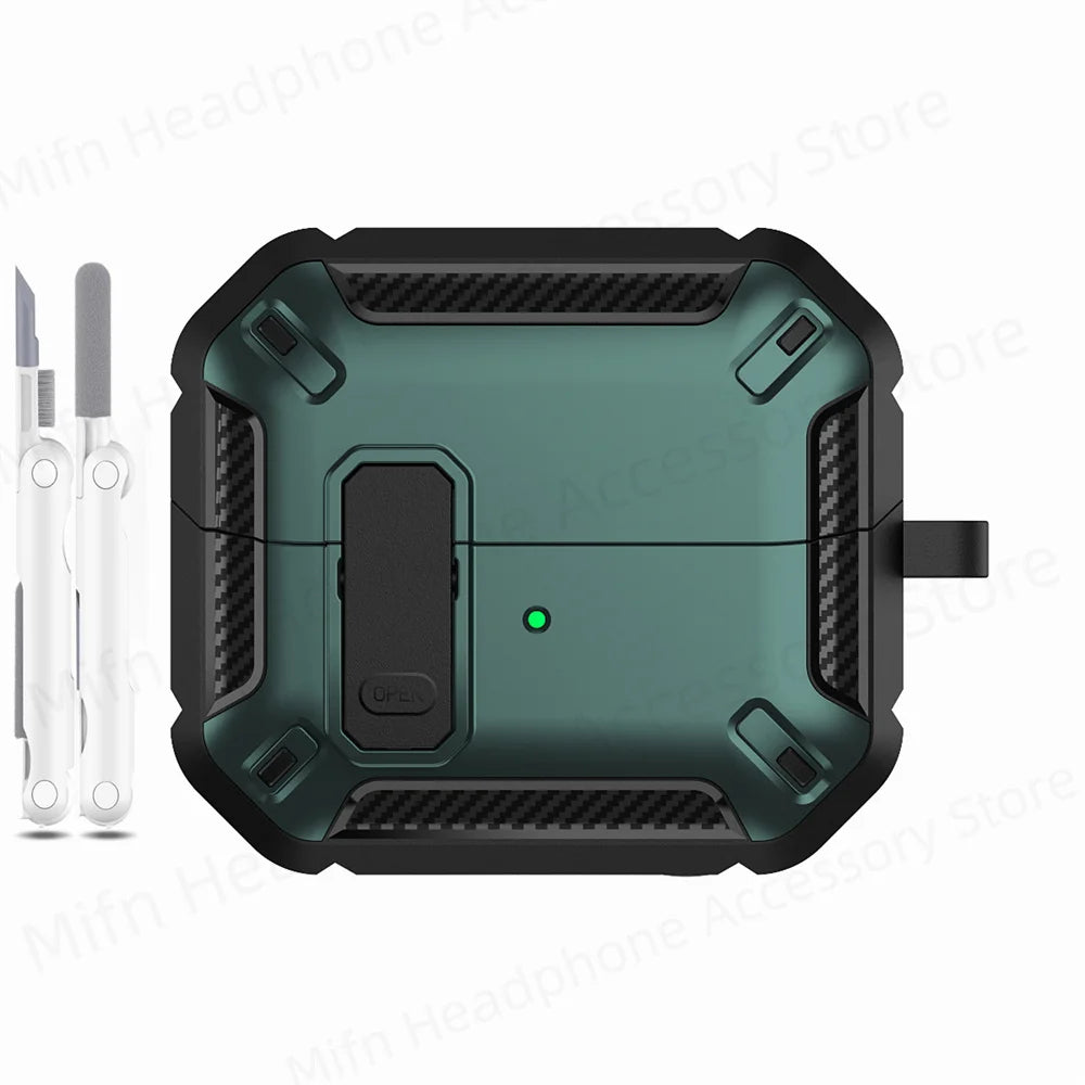 Newest carbon fibre switch earphone cover for Men For Samsung Galaxy Buds 3/Buds3 Pro Buzz 3 Pro Earbuds Case with cleaning kit Caseverse