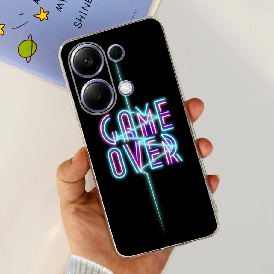 For Xiaomi Poco M6 Pro 2024 Case New Fashion Marble Cartoon Cover Soft Clear Silicone Funda For Xiaomi Poco M6 Pro 4G Phone Case Caseverse