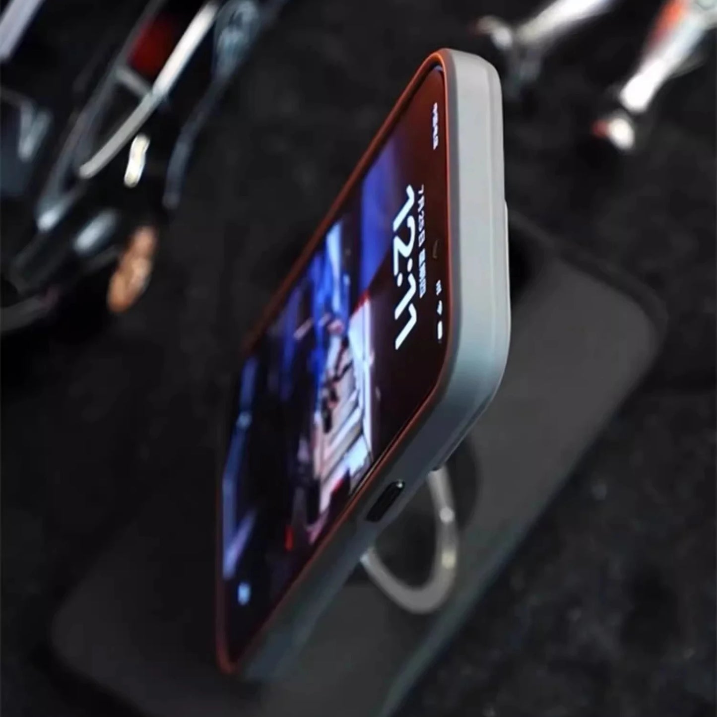 Desert Titanium metal holder carbon fibre magnetic phone case for iPhone 16 15 14 13 12 Pro Max magsafe charging armor hard case - Caseverse