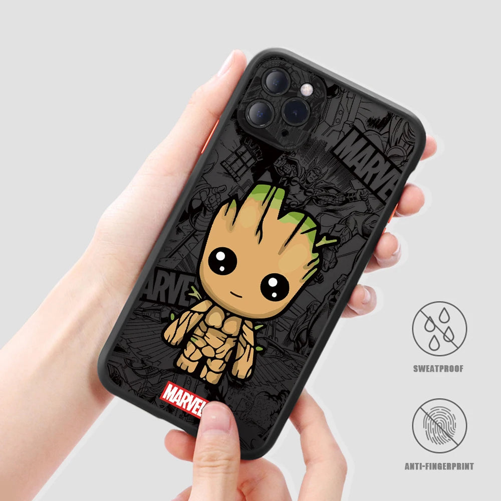 Deadpool Groot Venom Phone Case for Xiaomi Redmi Note 13 12 11 10 10A 10X 9 Prime 9S 8 Pro Plus 4G 5G Matte Clear Hard Cover - Caseverse
