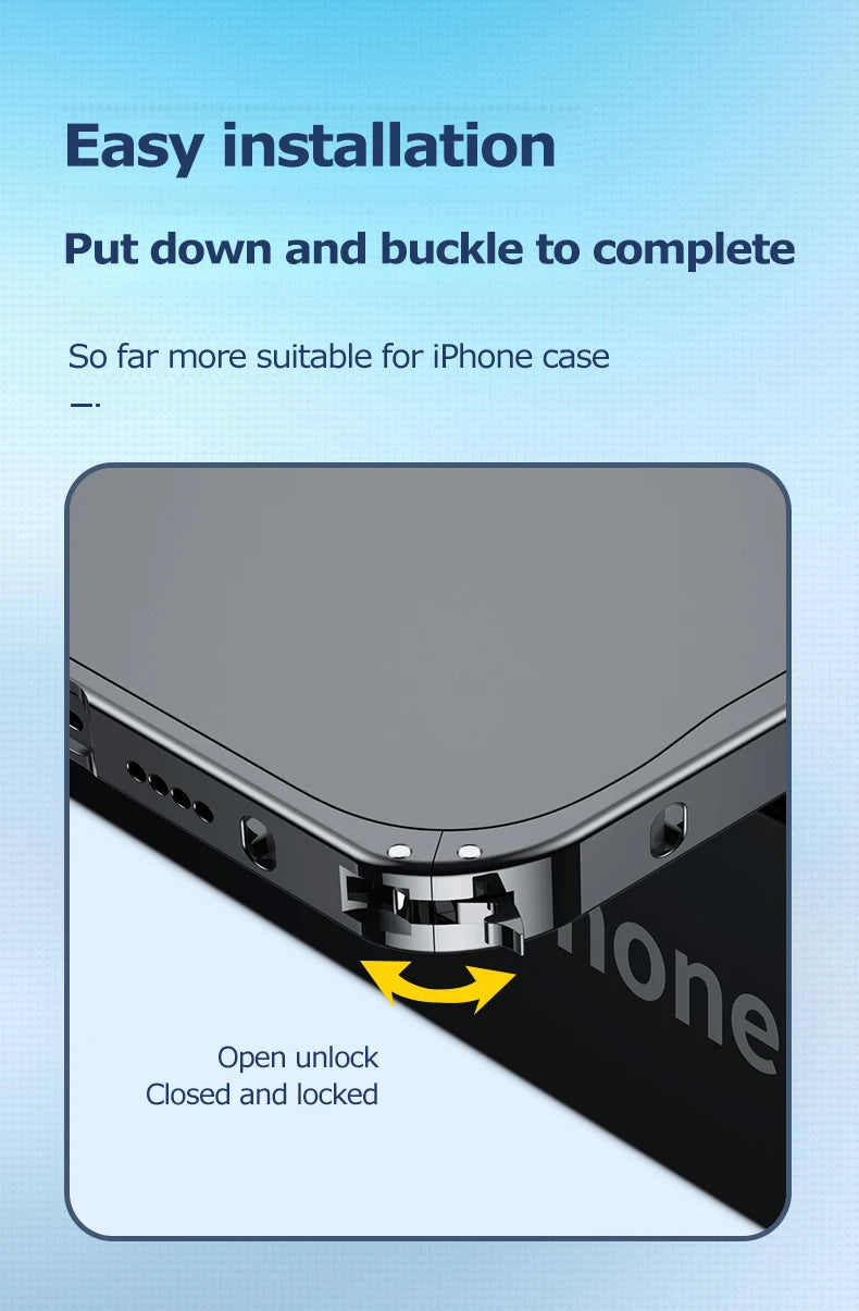 Metal Phone Cases For IPhone 12 13 14 15 16 Pro Max Plus Cover Magnetic Aluminum Frame Phone Shell For Iphone 13 Mini 14 15 Plus Caseverse