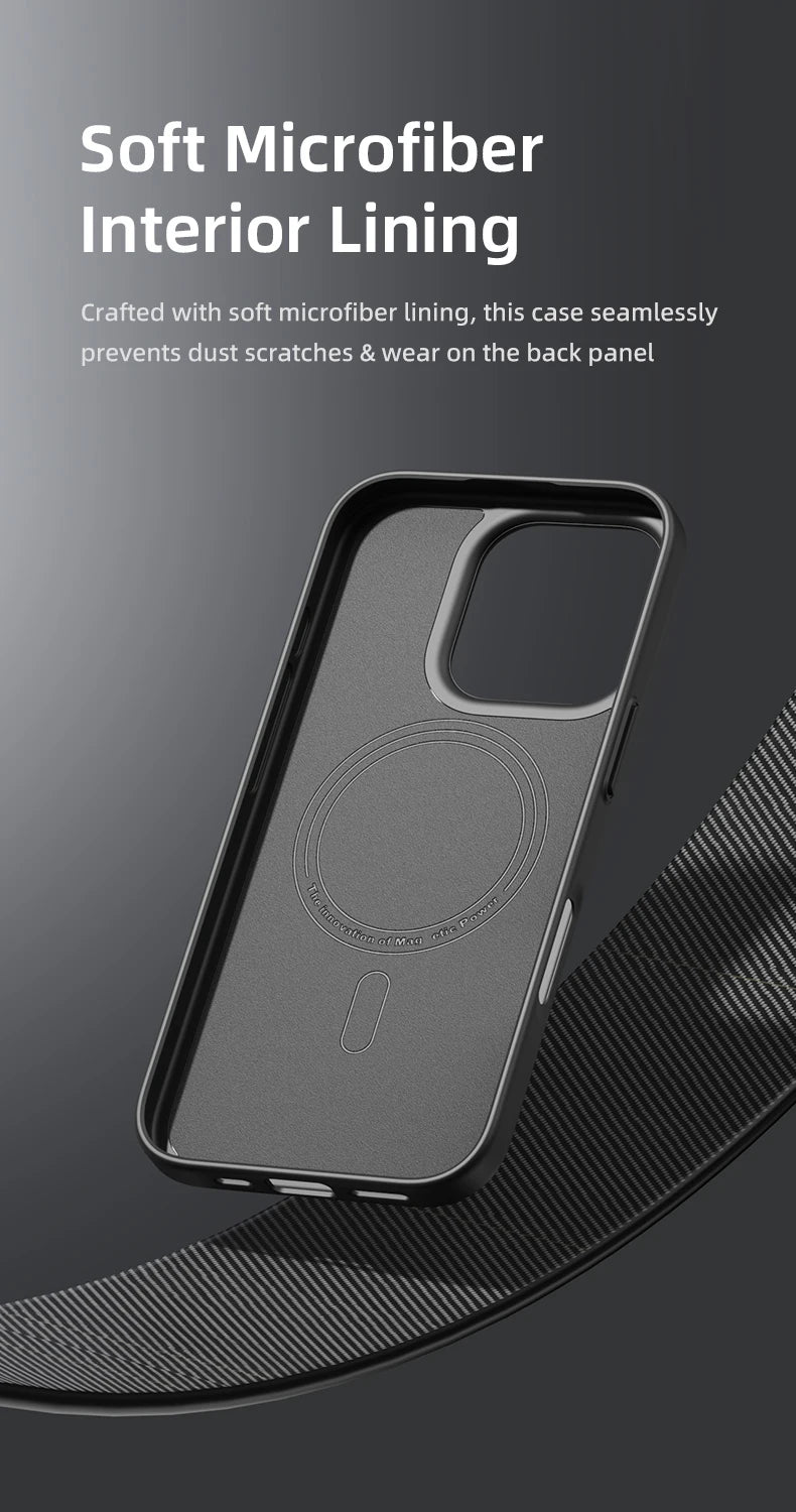 ROCK Aramid Fiber Magnetic Case for iPhone 16 Pro Max Military Grade Shockproof Cover for iPhone 16 Pro Compatible with MagSafe - Caseverse