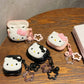 Hello Kitty For Airpods Case,Cute Candy Protective Earphone TPU Cover With Keychain For Airpods Pro 2 Case Girls Women Funda Caseverse