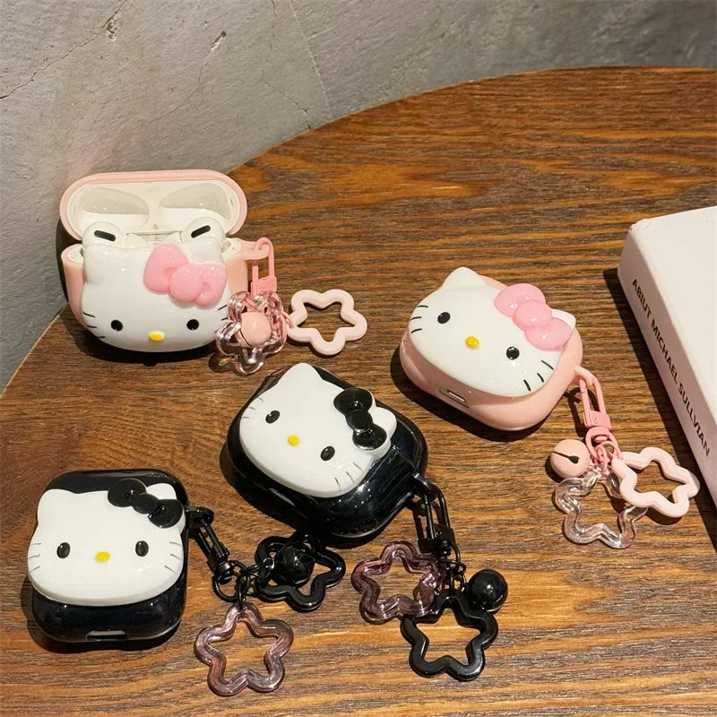 Hello Kitty For Airpods Case,Cute Candy Protective Earphone TPU Cover With Keychain For Airpods Pro 2 Case Girls Women Funda Caseverse