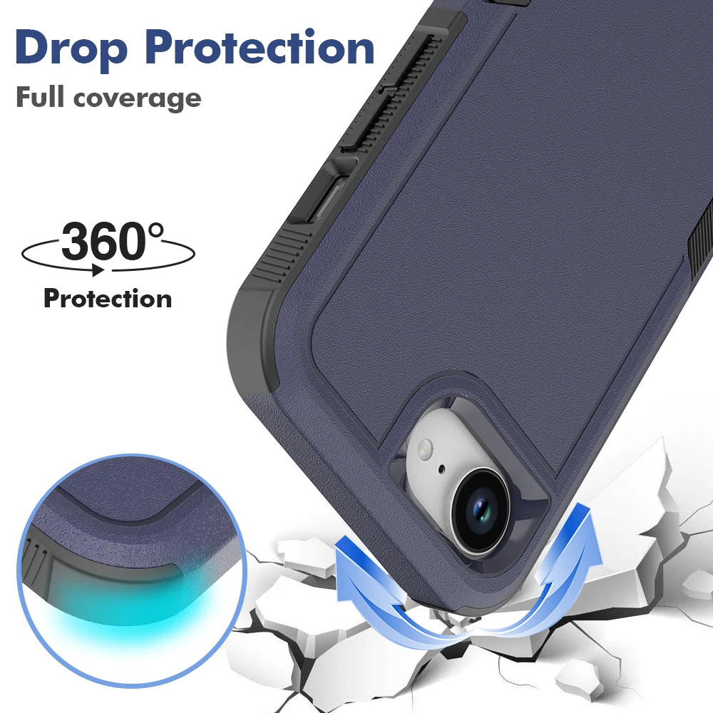 New TPU/PC Case for iPhone 16e / 16 Pro Max - Military Grade Shockproof Phone Cover Hybrid Armor Dual Layer Protection Shell - Caseverse