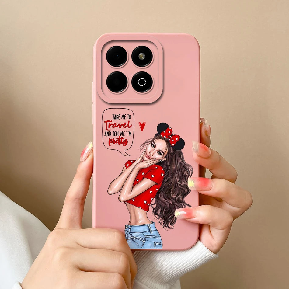 Case For Honor X6B Phone Back Cover Cute Avocado Soft Comfortable Liquid Silicone Camera Protection Anti Drop Bumper Capa Funda - Caseverse