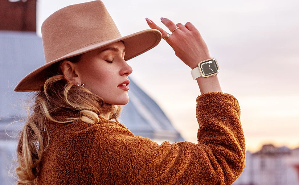 Diamond Bumper Protective Case for Apple Watch Cover Series 7 6 SE 5 4 3 38MM 42 MM For Iwatch 45mm 41mm 40mm 44 mm