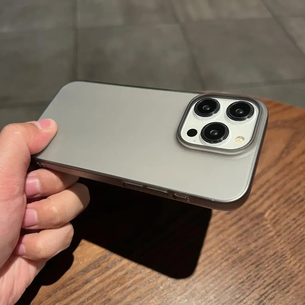 Ultra Thin Matte Hard PC Translucent Clear Phone Case For iPhone 16 Pro 15 14 Plus 13 12 Pro Max Shockproof Slim Skin Back Cover - Caseverse