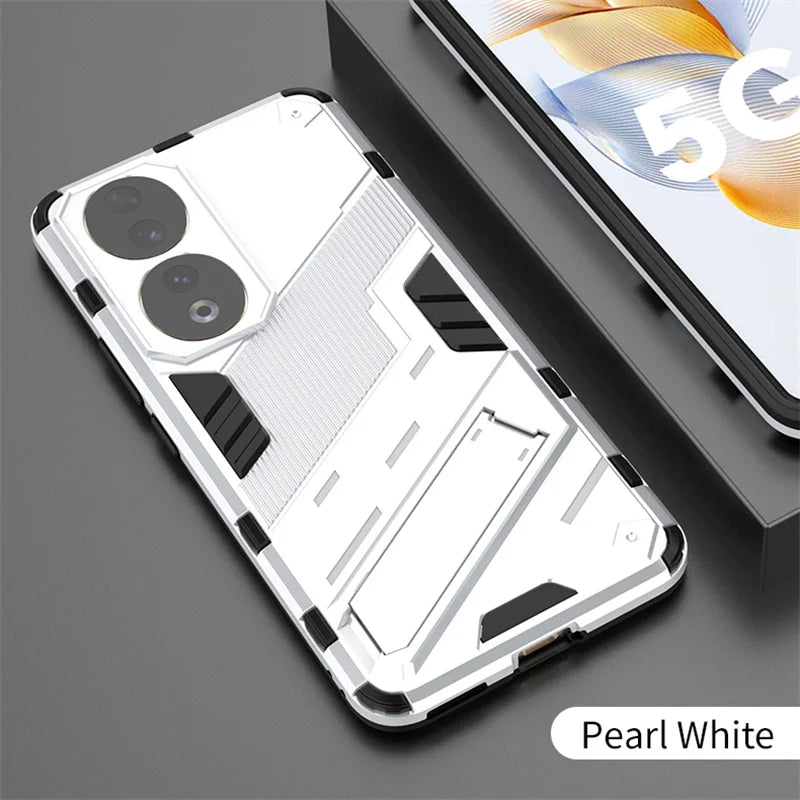 For Honor 90 Case Shockproof Rugged Hard PC Armor Phone Cases For Honor 90 Pro Honor90 Lite Car Magnetic Holder Stand Back Cover - Caseverse