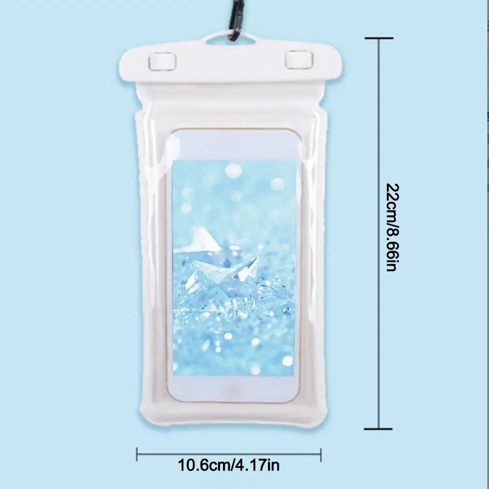 Transparent Waterproof Phone Case Touch Screen Under 7.0 inches Mobile Phone Cover with Lanyard Phone Sealed Bag Swimming&Diving - Caseverse