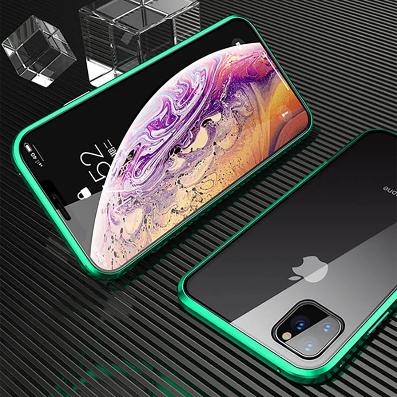 360 Metal Magnetic Case For iPhone 13 12 Mini 11 12 13 14 Pro Max Cases For iPhone X XR XS MAX 7 8 6 6S Plus SE 2020 Cover Coque Caseverse