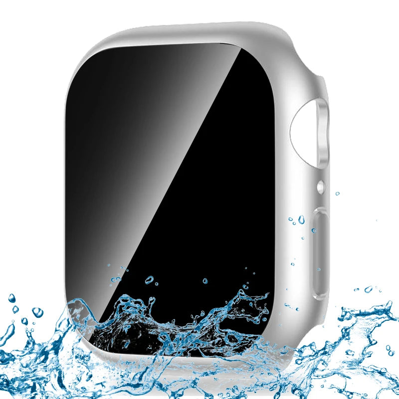 Privacy Tempered Glass+Case For Apple Watch Cover 45mm 41mm 44mm 40mm Anti-Peeping Screen Protector For iWatch 9 8 7 6 5 4 SE