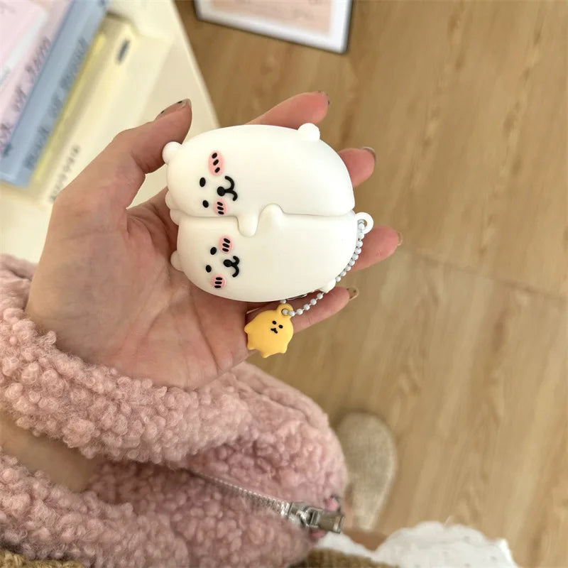 Embracing Bear Case for AirPods 4 Airpod 1 2 3 Pro Pro2 Bluetooth Earbuds Charging Box Protective Earphone Case Cover Caseverse