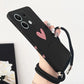 Note13 Big Red Heart Lanyard Silicone Phone Case For Xiaomi Redmi Note 13 13Pro Shatterproof Redmi Note 13ProPlus Back Cover - Caseverse
