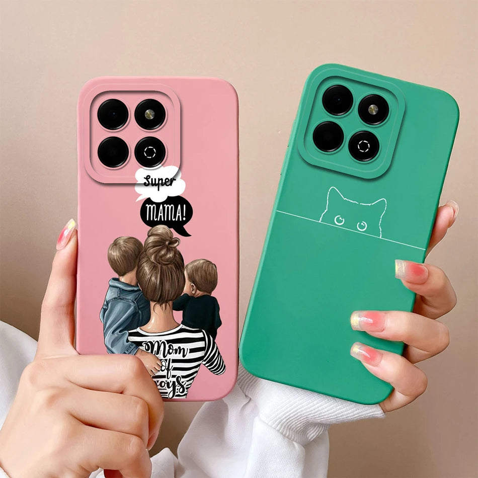 Case For Honor X6B Phone Back Cover Cute Avocado Soft Comfortable Liquid Silicone Camera Protection Anti Drop Bumper Capa Funda - Caseverse