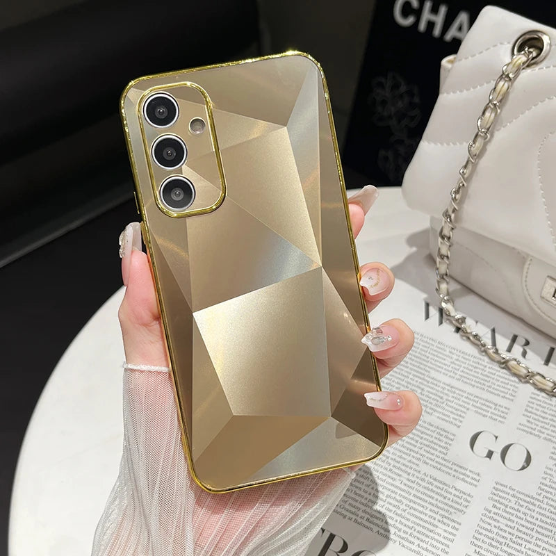 Luxury Soft TPU+PC+Acrylic Back Panel Shockproof Phone Case For Samsung S24 Ultra S22 S23 Ultra Plus FE A55 A54 A53 A34 Cover - Caseverse