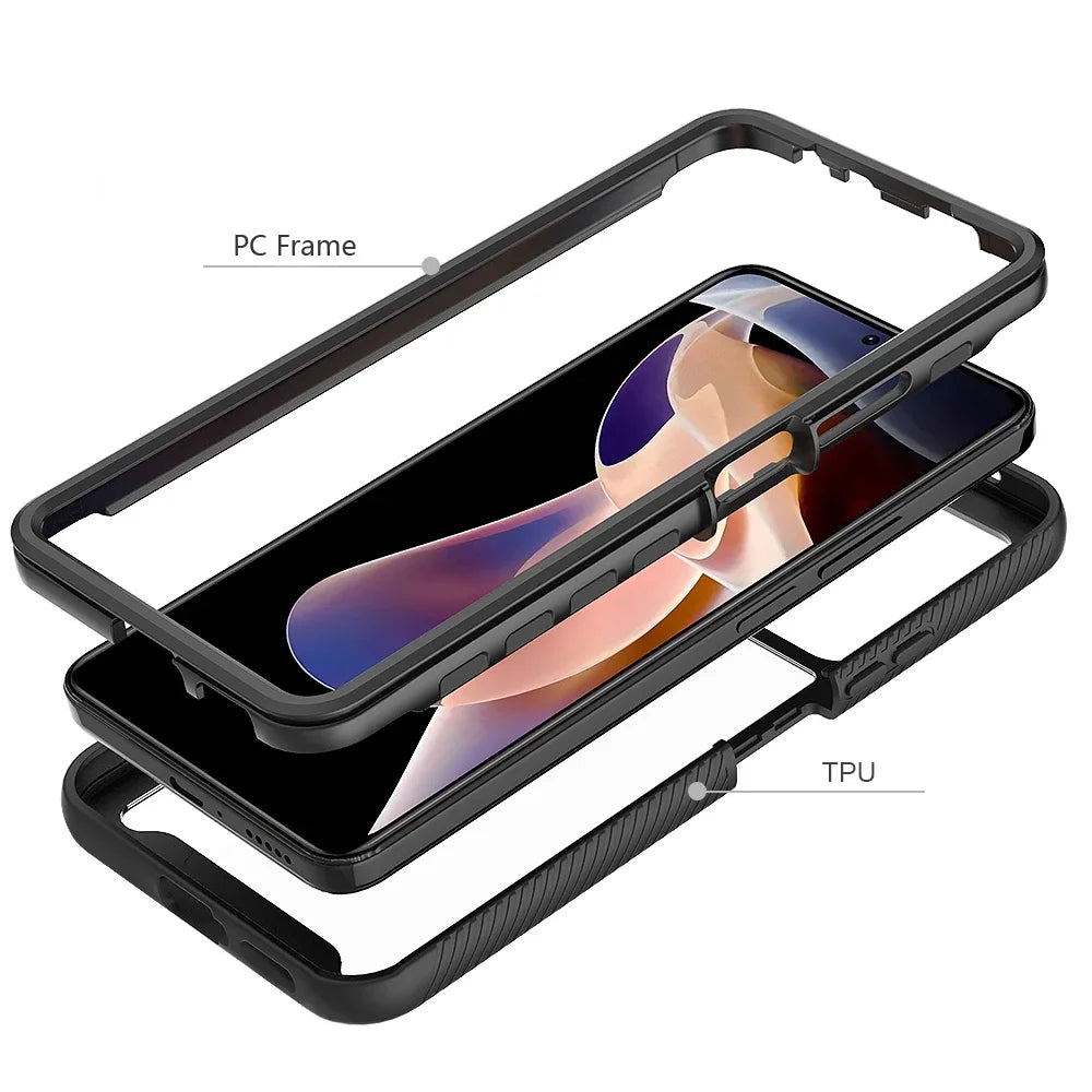 Hybrid Full Body Rugged Case For Xiaomi Redmi Note 11 Pro 5G Cover Note 12 Pro Clear Crystal Phone Cover Note11 Pro+ 11s Funda - Caseverse