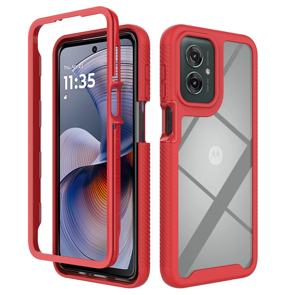 Moto G55 5G Phone Case Shockproof Clear Case TPU Bumper Rugged Cover For Motorola Moto G35 5G Protective Case - Caseverse