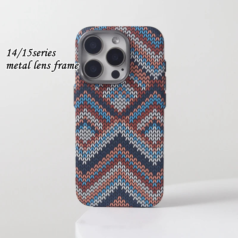 Ultrathin Metal Lens Magsafe Phone Case for iphone 16 pro max 15 Pro 14 Carbon Fiber Texture Matte Wireless Charge Hard PC Cover Caseverse