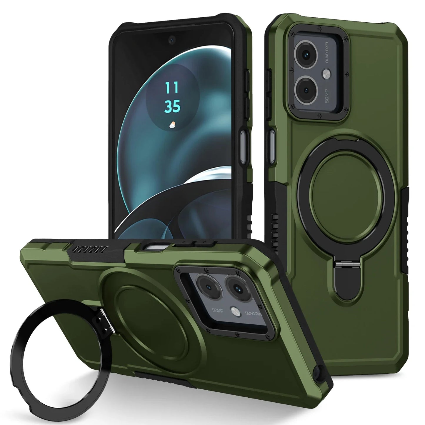 Military Grade Armor Case For Motorola Moto E14 G04S G04 G24 G54 G14 G84 G22 E13 Cover Shockproof Stand Holder Coque Shell Funda - Caseverse