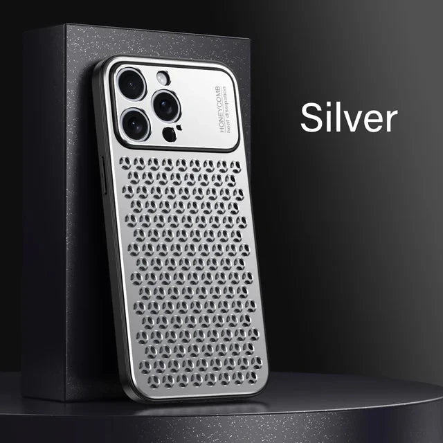 Aluminum Alloy Phone Case For iPhone 16 Pro Max 15 14 13 Metal Breathable Back Cover Caseverse
