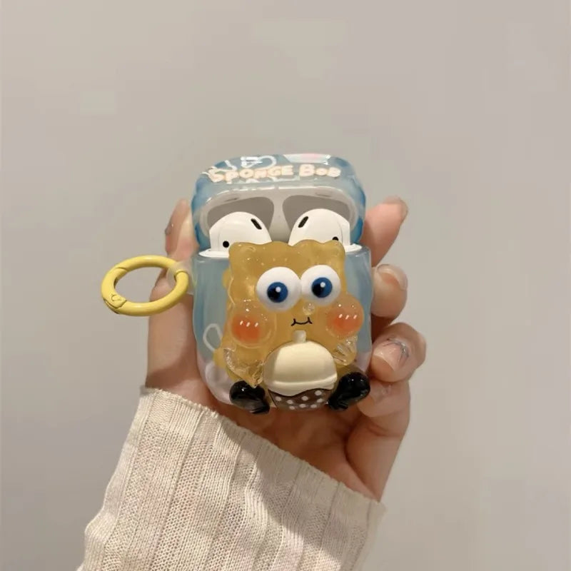 Cute Cartoon Earphone Case for Apple AirPods 4 Case Fresh Candy Color Case for Airpods 1 2 3 Pro Pro2 Protective Cover with Hook Caseverse