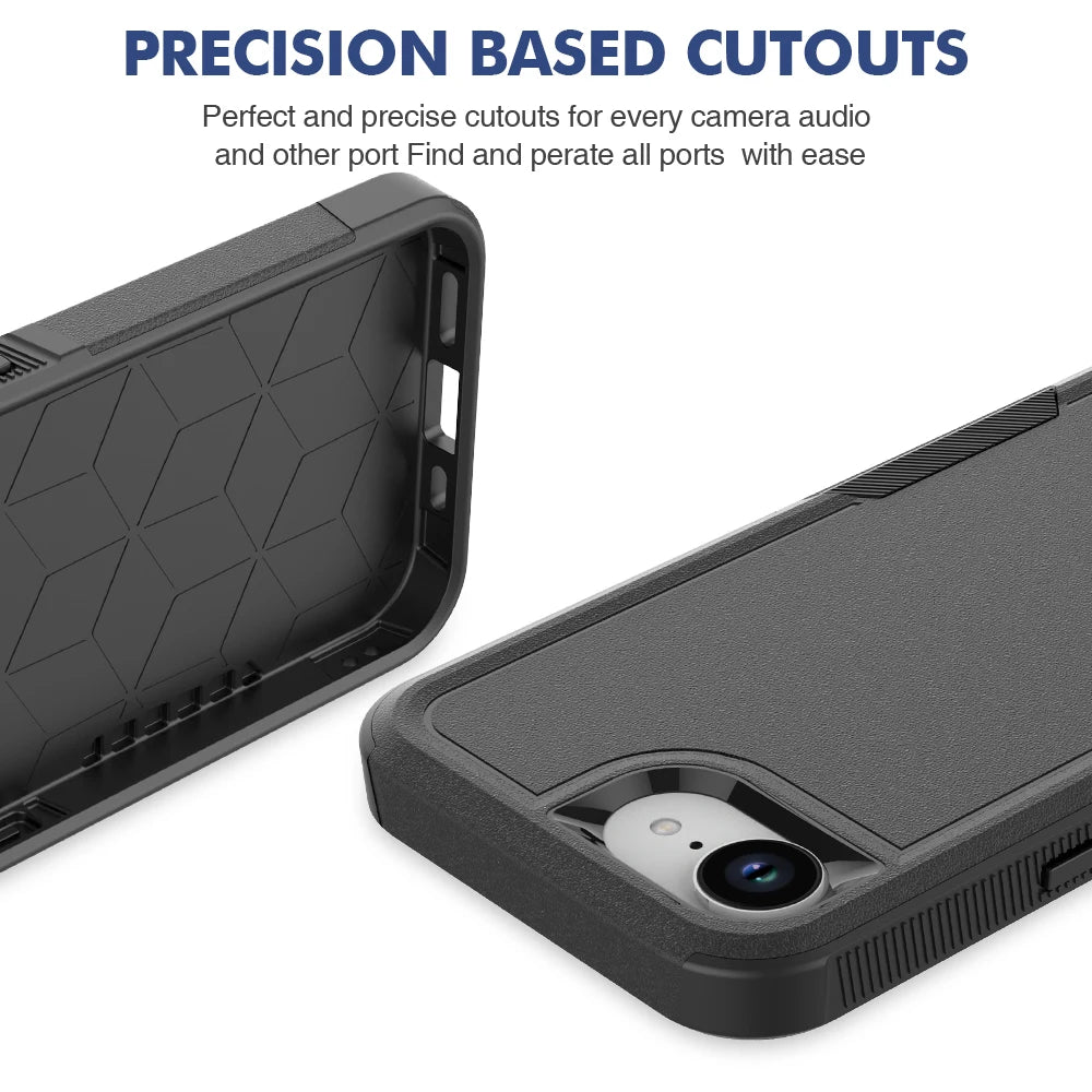 New TPU/PC Case for iPhone 16e / 16 Pro Max - Military Grade Shockproof Phone Cover Hybrid Armor Dual Layer Protection Shell - Caseverse