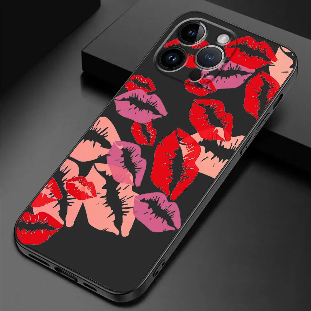 Black Soft Cases Back Cover Sexy Girl Red Black Lips Kiss Phone Case for Huawei P20 Lite P40 Lite P30 Pro P Smart Z P30 Lite - Caseverse