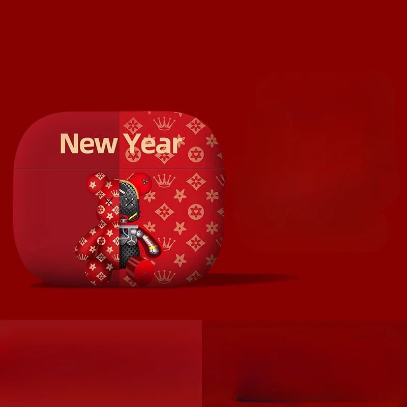 Cool Leather Grain Case for AirpPods Pro 2 Case Airpods 4 3 AirPods Pro Cover Apple Bluetooth Earphone Accessories Caseverse