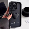 Cute INS Love Heart Personalized Name Case For iPhone 16 15 14 13 12 11 Pro Max Luxury Soft Silicone Custom DIY Cover 15 Pro Max Caseverse