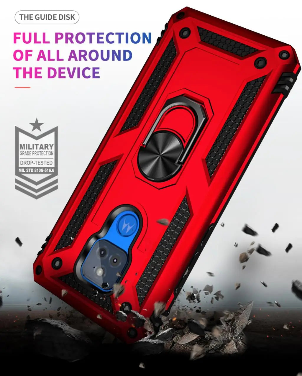 for Moto G Play Case for Phone Moto G Play 2021 Case Shockproof Armor Rugged Military Protective Car Holder Magnetic Cover - Caseverse