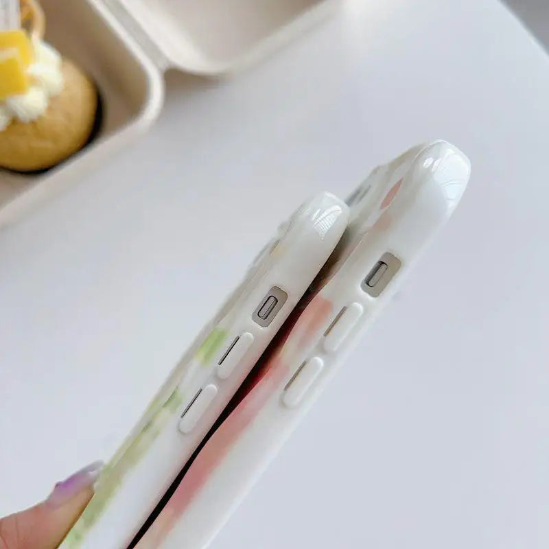 Gradient Love Heart Wavy Phone Case For IPhone 16 15 Pro Max 14 11 13 12 Mini XR 8 7 Plus X XS SE 2022 Clear Soft Silicone Cover - Caseverse