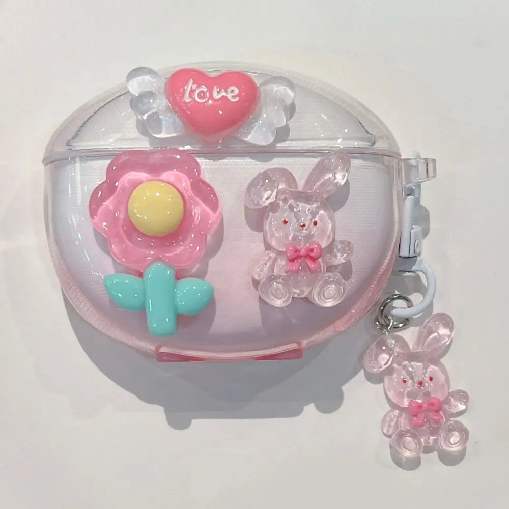 3D Flower Fruit Pattern Headphone Case For Xiaomi Redmi Buds 6 Buds 5 Pro Buds4 Active Buds 4 Lite Cover With Lovely Keychain Caseverse