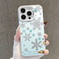 Bling Snowflakes Christmas Phone Case for Xiaomi Redmi Note 7 8 9 9S 10 11 12 13 Pro Plus 4G 5G Anti Fall Matte Back Cover - Caseverse