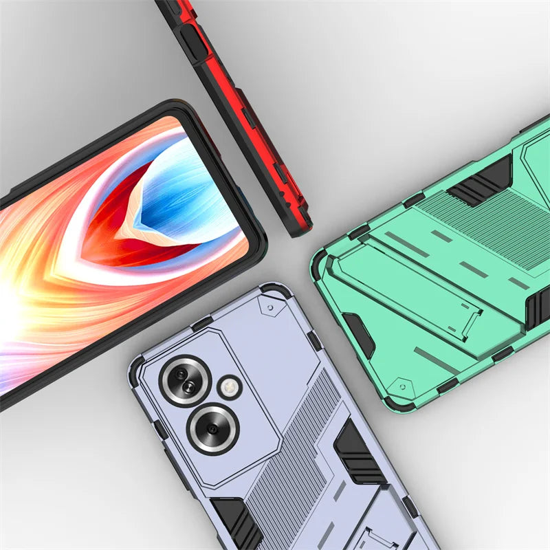 For OPPO A79 5G Case Shockproof Rugged PC Armor Phone Case For OPPO A 79 OPPOA79 5G CPH2553 Car Magnetic Holder Stand Back Cover - Caseverse