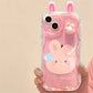 Korean Cute 3D Bear Frog Rabbit Ear Soft Silicone Phone Case For iPhone 14 15 Pro Max 13 12 Pro 11 Cartoon Clear Cover - Caseverse
