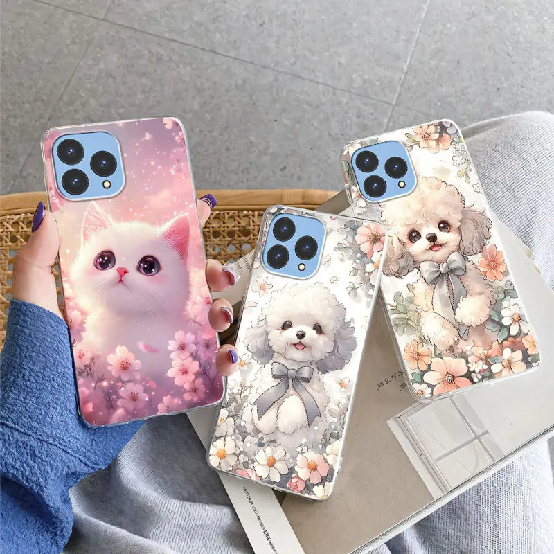 For Cubot P80 Case 2023 Luxury Phone Case For Cubot P80 6.58" Marble Butterfly Flower Clear Soft Silicone TPU Protective Cover - Caseverse