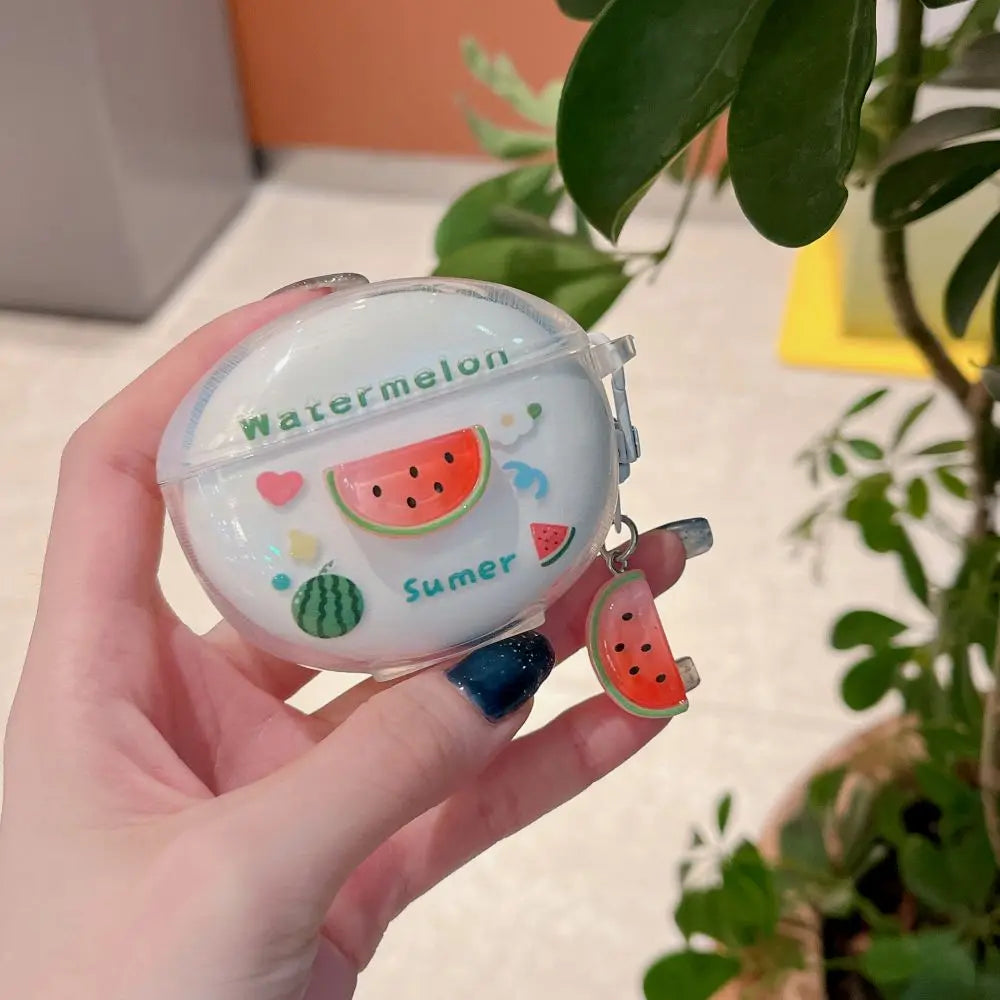 3D Flower Fruit Pattern Headphone Case For Xiaomi Redmi Buds 6 Buds 5 Pro Buds4 Active Buds 4 Lite Cover With Lovely Keychain Caseverse