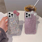 Premium Cute Full Diamond Bow Phone Case Stylish Phone Accessories for iPhone 16 15 14 13 12 11 Pro Max