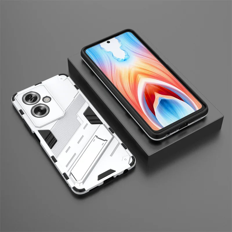 For OPPO A79 5G Case Shockproof Rugged PC Armor Phone Case For OPPO A 79 OPPOA79 5G CPH2553 Car Magnetic Holder Stand Back Cover - Caseverse