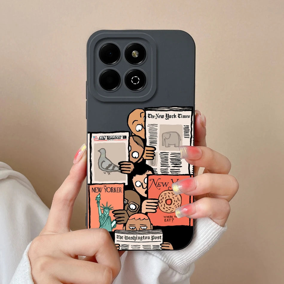 Case For Honor X6B Phone Back Cover Cute Avocado Soft Comfortable Liquid Silicone Camera Protection Anti Drop Bumper Capa Funda - Caseverse